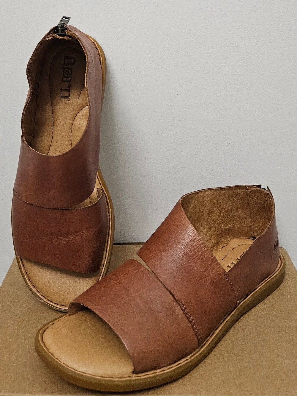 Born Women’s Brown Leather Open-Toe Sandals